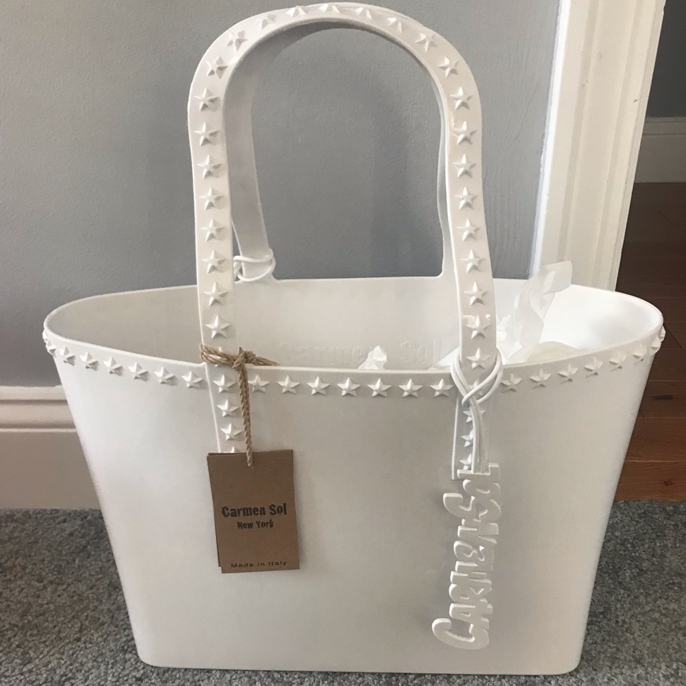 Carmen Sol Seba Mid Tote in White